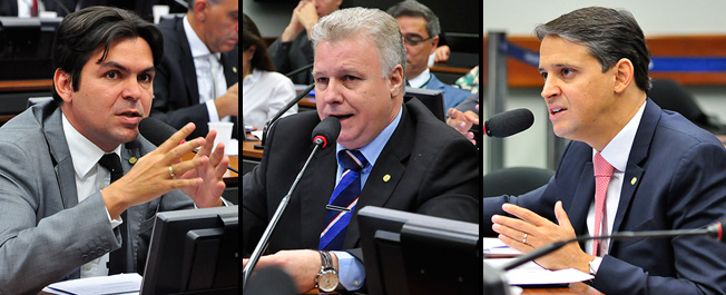 Deputados Victor Mendes (MA), Edmar Arruda (PR) e Thiago Peixoto (GO) - Foto: Cláudio Araújo